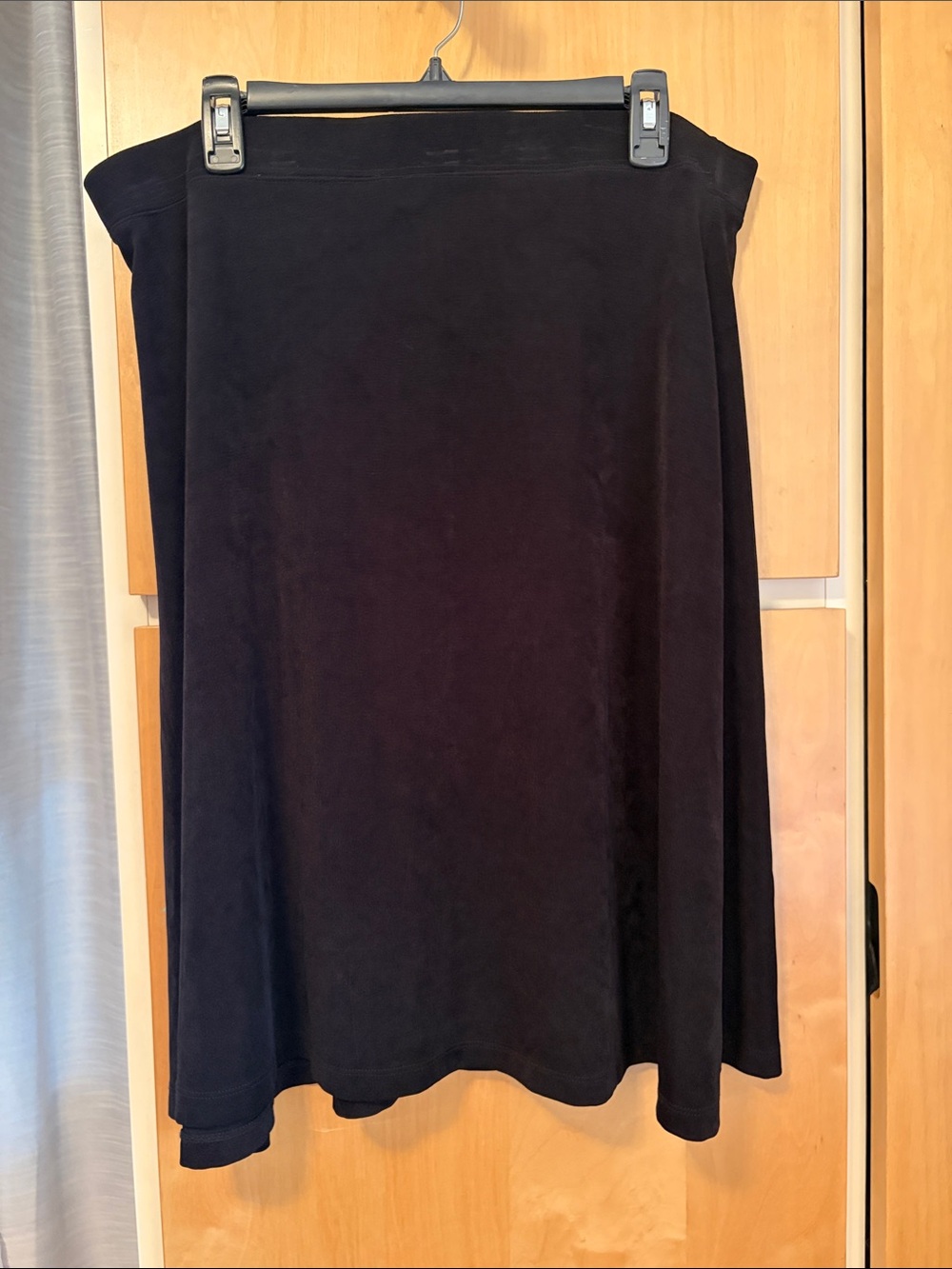 White Stag Black A-Line Knee-Length Skirt